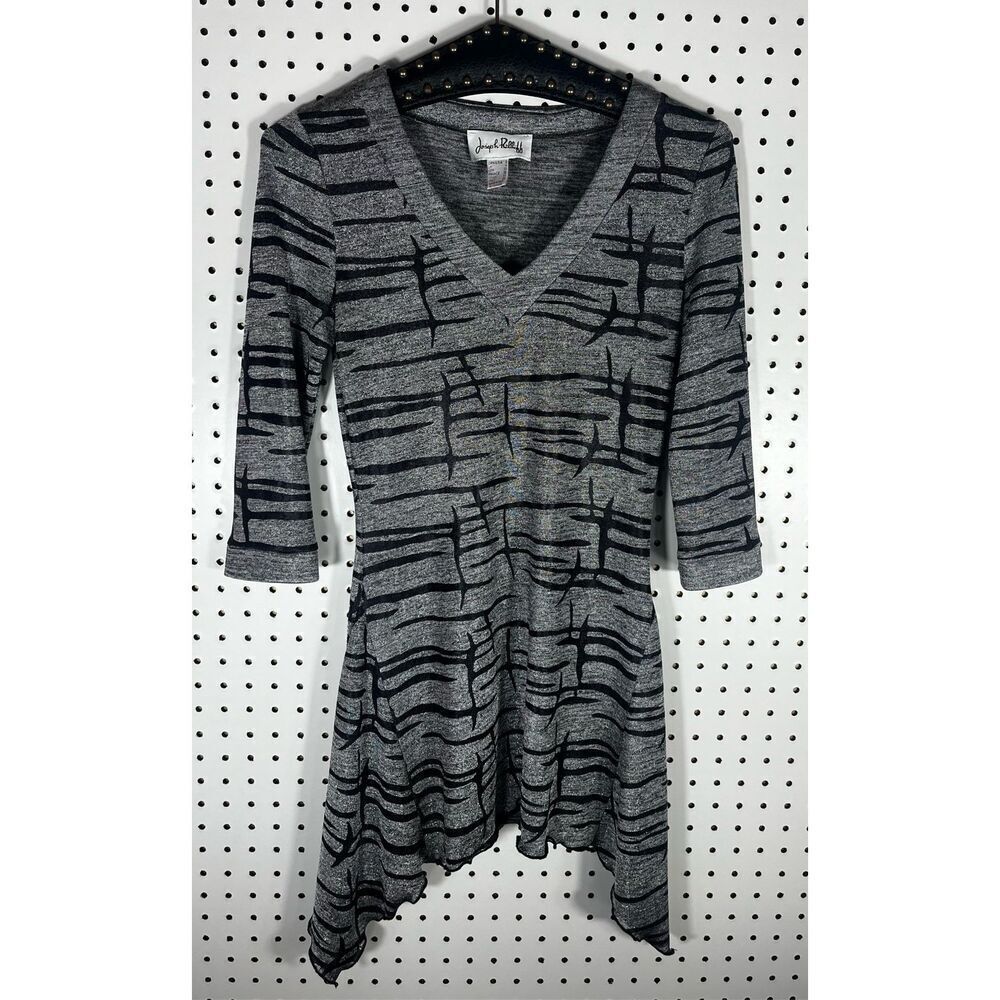 Joseph Ribkoff silver metallic tunic dress